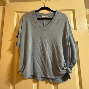 Dear Apple (Anthropologie) Light Blue Lightweight Sweater, Sz M